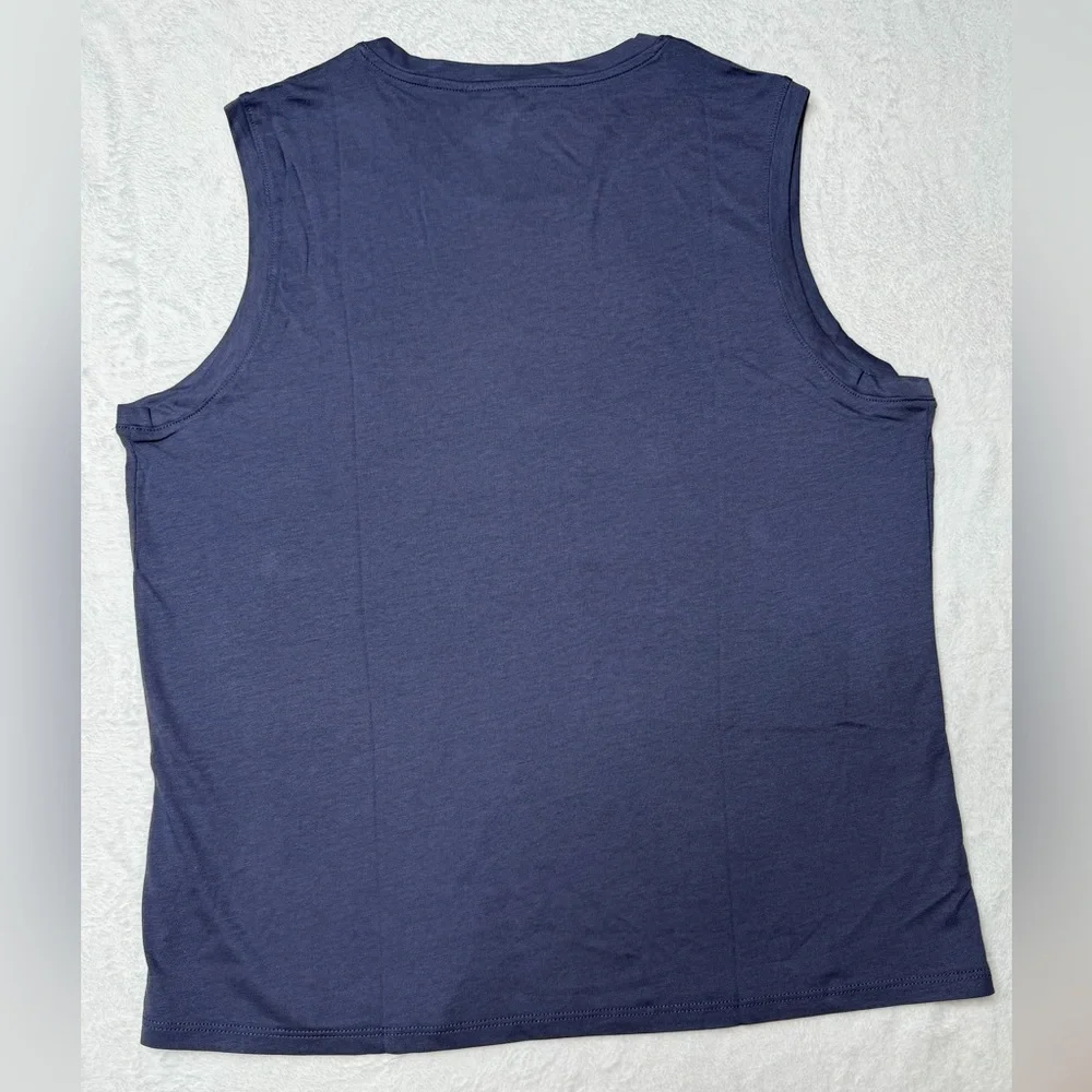 NWT Quince Cotton Modal Muscle Tank| Storm Blue - Picture 5 of 8